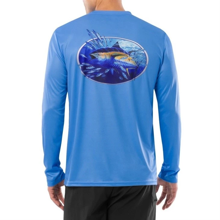 Custom Supplier Outdoor Hunting Uv Protection Quick Dry Long Sleeve Hooded Fishing Shirt