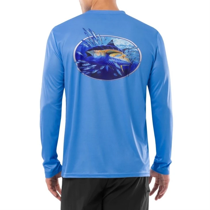 Custom Supplier Outdoor Hunting Uv Protection Quick Dry Long Sleeve Hooded Fishing Shirt