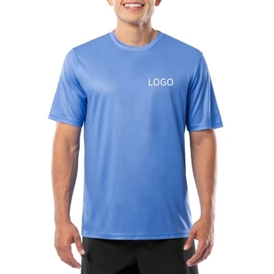 Camisa de pesca de manga corta de enfriamiento transpirable Upf 50 para acampar al aire libre con logotipo personalizado